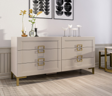 Комоды, Комод Ассоль СБ-3435 Кашемир серый/МДФ Кашемир